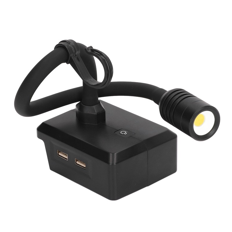 Gooseneck Work Light LED Cordless Lamp Rechargeable 2 USB Ports