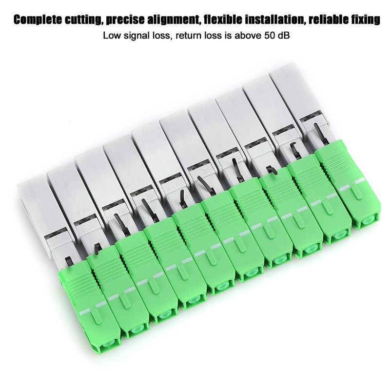 10Pcs Fiber Optic Quick Connector FTTH SC/APC Embedded Fast Cold