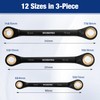 WORKPRO 3-Piece 4-in-1 Reversible Ratcheting Wrench Set, 12 Sizes in