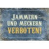 mrdeco Metal Sign 12 x 18 cm Curved Jammern und