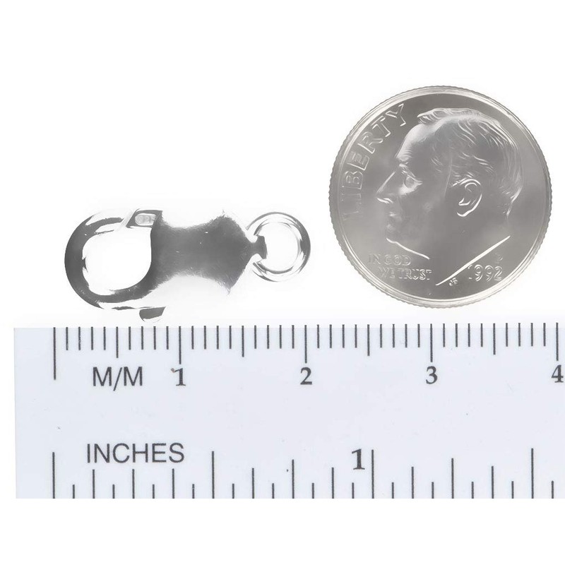 uGems Sterling Silver Lobster Clasp Very Large 8x16mm (1)