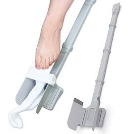 Sock Ox by Easy to Use Products - Adjustable Sock Aid Device for Seniors - Not for Compression Socks - Travel-Friendly for Elderly with Built-in Shoe 