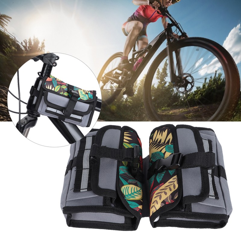 Bike Front Frame Bag Bicycle Twin Storage Top Tube Bag