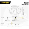 CRESSI Metis Action Cam Mask Black/Black - Unisex Reduced Volume