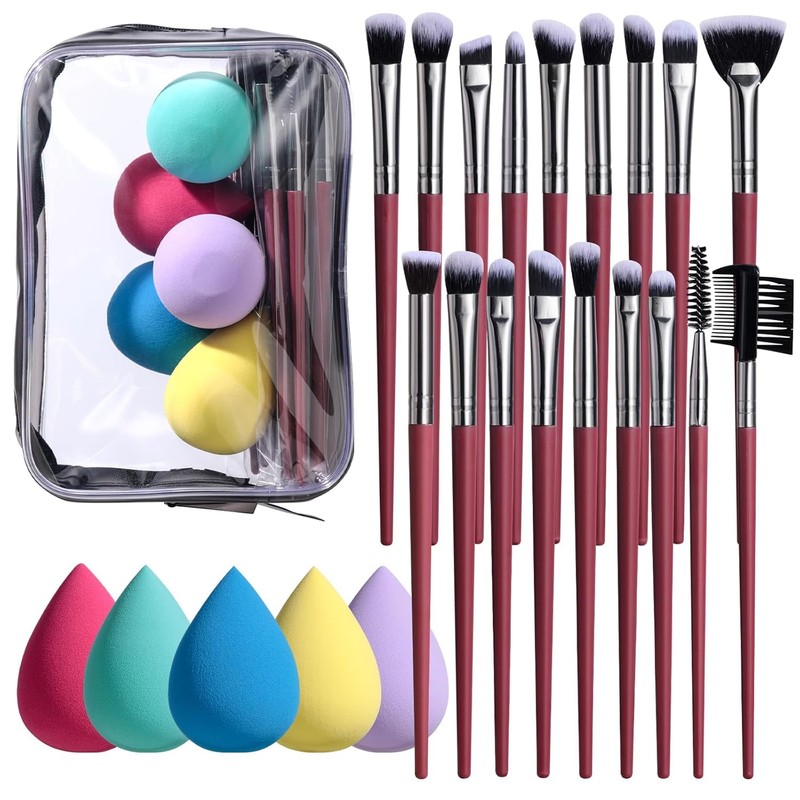 BS-MALL Set de Brochas de Maquillaje para Ojos de 18