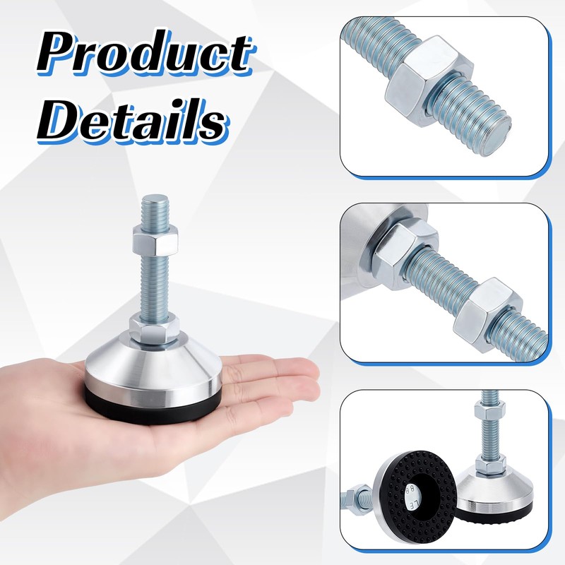 twinklemon 8PCS Heavy Duty Leveling Feet Carbon Steel Adjustable Leveling