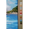 MEDITERRANEAN HOUSES BY THE RIVER NEEDLEPOINT CANVAS #14.743 CANVAS ONLY