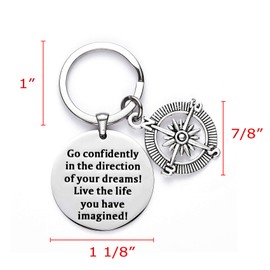 LParkin Graduation Keychains 2023 2024 Graduate Students Go Confidently in The Direction of Your Dreams Keychain College Senior Junior High Middle School