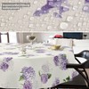 ANRO Oilcloth Tablecloth Wax Tablecloth Washable Garden Tablecloth Round Oval