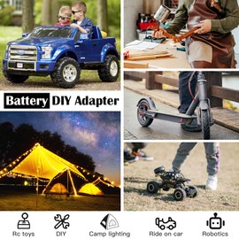 18V to 12V Step Down Converter for Milwaukee M18 Battery, DC Voltage Reducer Transformer 12V 20A 240W Buck Converter Power Wheel Battery Adapter with Over Discharge Protection, Switch and Fuse