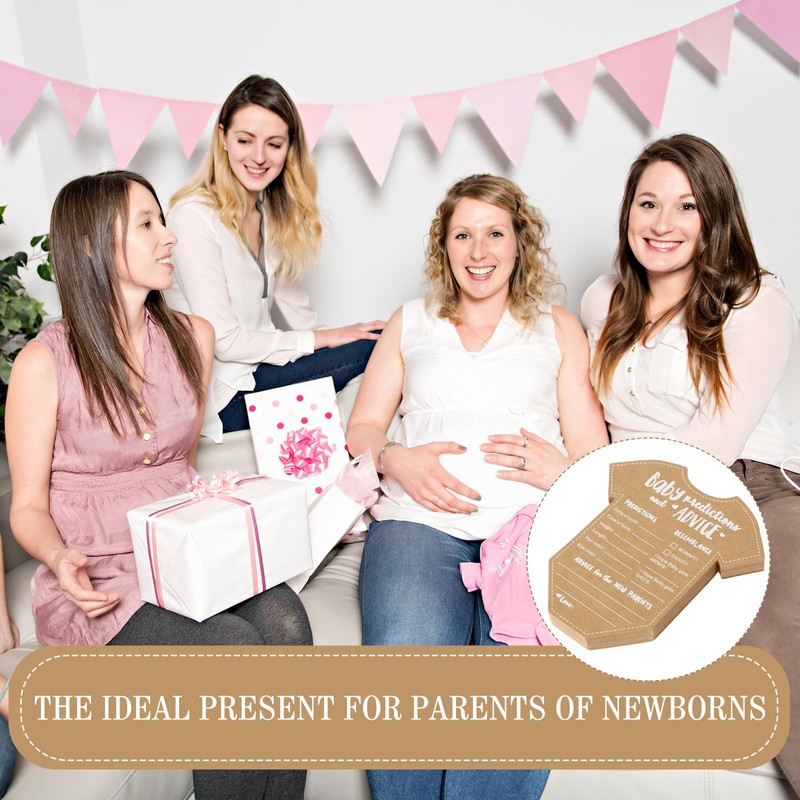 40 Pcs Baby Prediction Cards, Kraft Paper, for Predicting Baby’s