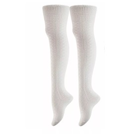 Farm to Feet Lovely Annie Cable Knit Thigh High Cotton Socks