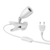 ledscom.de LIK Clamp Light, Matte White, 1x E27 Max. 60