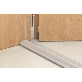 Gedotec Draught Excluder for Doors, Door Seal Made of Aluminium, 1 Piece CCE Door Seal for Screwing or Gluing, Length: 1215 mm, Aluminium Silver Anodised Door Draught Stopper with Brushes, Door Seal