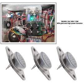 ECSiNG Pack of 10 2N3055 NPN Power Transistor 15A 100V 115W NPN High Performance Transistor 2N3055 Transistors for Power Supply Circuits Series and Shutdown Controller