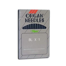 10 Organ BLx1 Round Shank Serger Needles - Interchangeable with Singer 2053, Juki JLx1, Babylock BLx4, Industrial 16x231 ~ Multiple Sizes! (Metric Size 110/18)