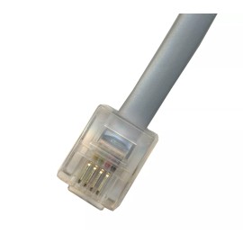 RiteAV 25FT Phone Line Cord RJ11 Telephone Cable for Landline Phone and Fax 6P4C Gray