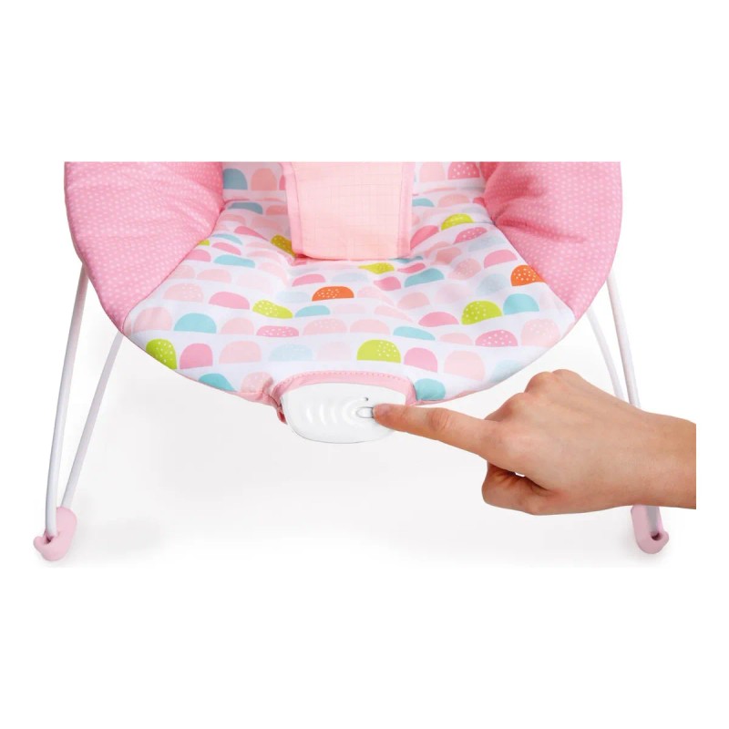 Bright Starts Baby Bouncer Soothing Vibrations 0-6 Meses Rosa Claro