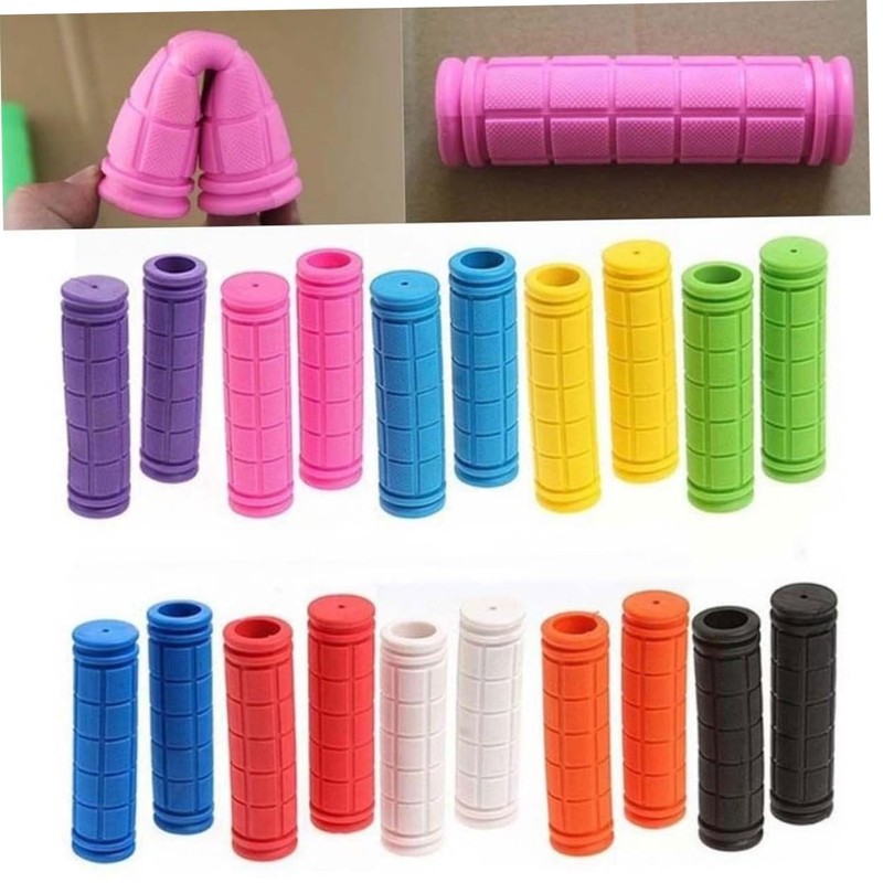 Generic Pink Bicycle Handlebar Grips, Anti-Slip Rubber Cycling Handle Grip,