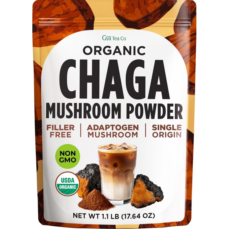 Gya Tea Co Chaga - Polvo de hongos 1 libra