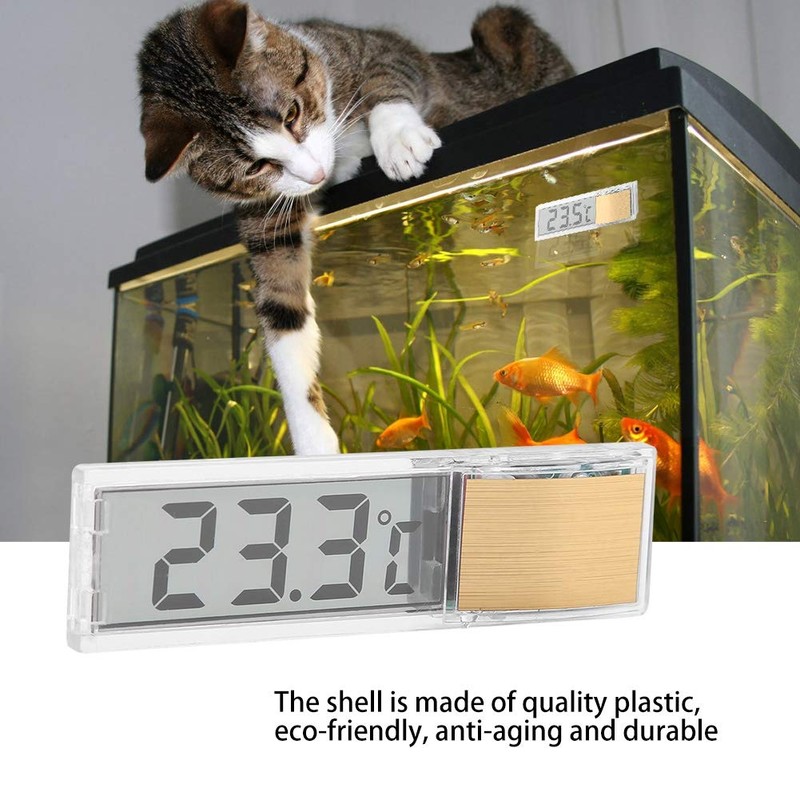 TOPINCN Aquarium Electronic Thermometer Digital Display LED Crystal Induction 3D