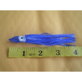 Unbranded 100 PCS. 4" (10cm.) BLUE SQUID SKIRT HOOCHIES, OCTOPUS LURE BAITS