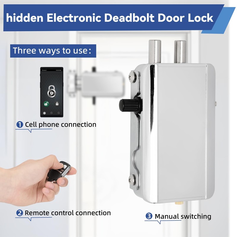 Electronic Deadbolt Door Lock, Remote Control Locks, RV Lock Keyless,