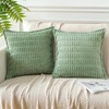 Artscope Sage Green Cushion Covers Set of 2 Corduroy Decorative