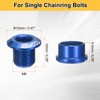 sourcing map 5pcs Single Chain Ring Bolts M8 Aluminum Alloy