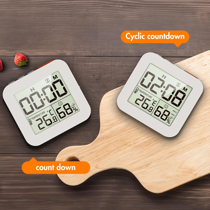 BTBHIHO Digital Shower Clock, Waterproof Bathroom Clock Shower Timer with
