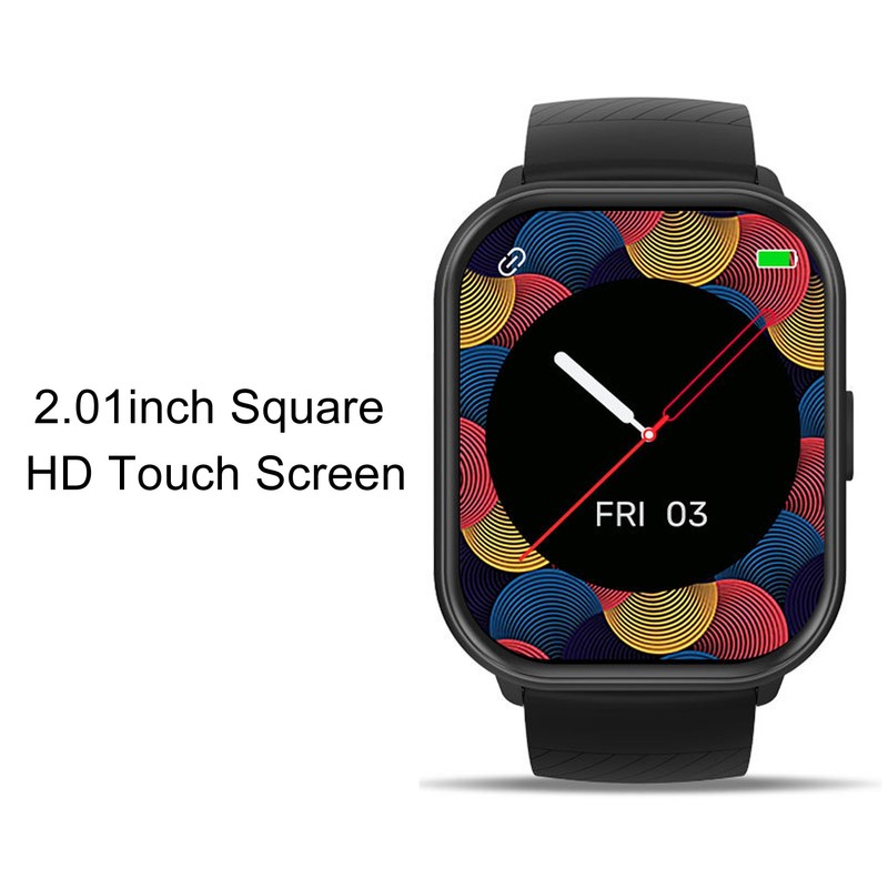 Health Monitor Watch 2.01inch Screen Sports Mode Analysing Sleep IP68