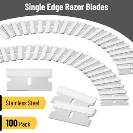 Bates- Single Edge Razor Blades, 100 Pack, Stainless Steel Razor Blades Single Edge Blades, Straight Edge Razor Blade, Scraper Blades, Single Edge Razor Blade, Straight Edge Razor Blades