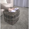 LJLB Versatile Seating Solution with Handcrafted Pouf, 250 lb Capacity,