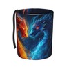 DXTKWL Car Trash Can Abstract Fire Dragon Waterproof Trash Bin