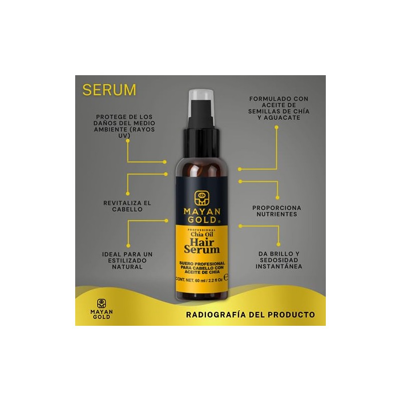 Mayan Gold Hair Serum con Aceite de Chía 60ml