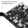 PCI E to USB Expansion Card 7 Ports 5Gbps USB