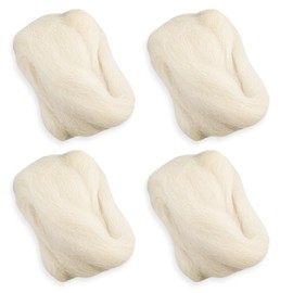 4Pcs Lambs Wool Toe Separator Toes Soft Feet Cushion Bunion Pads Corrector Spacer Toe Spacers for Straightening Overlapping Toes Bunions Blister Big Toe Alignment for Men and Women