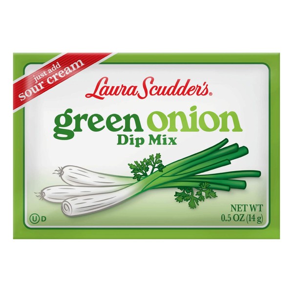 Laura Scudders Green Onion Dry Dip Mix and Seasoning - Great For Vegetables, Chips, Sauces and Seasoning (4-2)