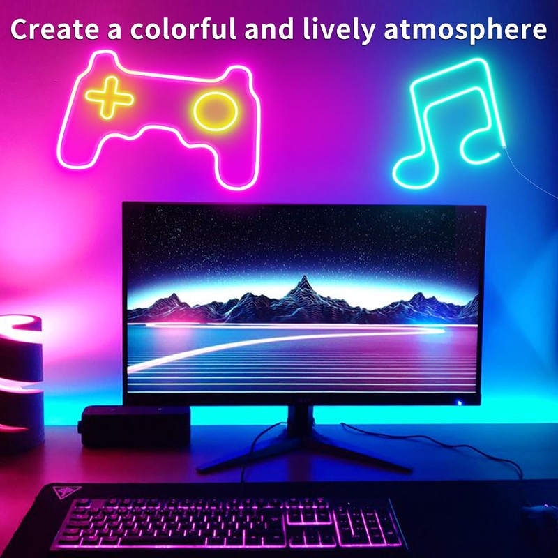 66FT Led Neon Rope Lights Control with App/Remote,Flexible Led Rope