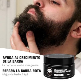 Bálsamo para Barba Cuidado de Barba y Suavidad para Hombre，Cuidado de barba y bigote -Balsamo Crecer La Barba Al 20%,haciéndolo más grueso, saludable 