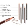 5 COLORS Set Eyebrow Pencil Drawing Eye Brow Pen Peel