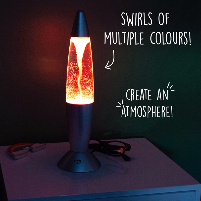 Tinc Tornado Lamp - Water Twisting Light Up Bedroom, Silver