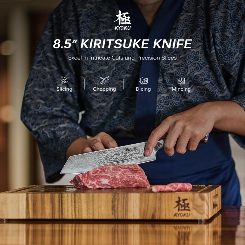 KYOKU Kiritsuke Chef Knife 8.5" - Shogun Series - Japanese
