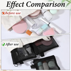 Tweruna 9 Pcs Small Mesh Cosmetic Bags, 3 Sizes Mesh Makeup Bags with Zipper, Portable Nylon Makeup Pouches, Diaper Bag Organizing Pouches for Travel, Home Office Toiletry Bag