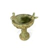 Solid Rock Stoneworks Eye on Sparrow Birdbath- 15in Tall- Verde
