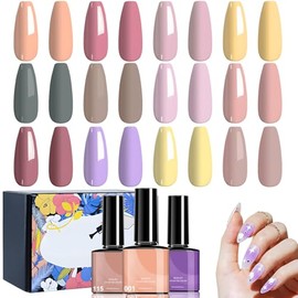 12PCS Esmalte de Uñas en Gel, Kits de Iñas de Gel, Esmaltes de Uñas                                                                                   