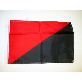 AZ FLAG Anarcho Syndicalism Movement Flag 18'' x 12'' Cords - Anarcho-syndicalist Small Flags 30 x 45cm - Banner 18x12 in