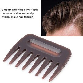 Peine para el cabello con aceite, peine portátil para peinado de dientes y anchos Peine para peluquería para hombres peine puas anchas Peine de peinado de plástico para uso en el salón hogar (1#)