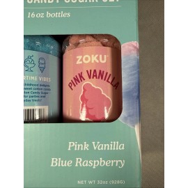 ZOKU Cotton Candy Maker Floss Sugar Set Blue Raspberry Pink Vanilla Exp 05/26 V4