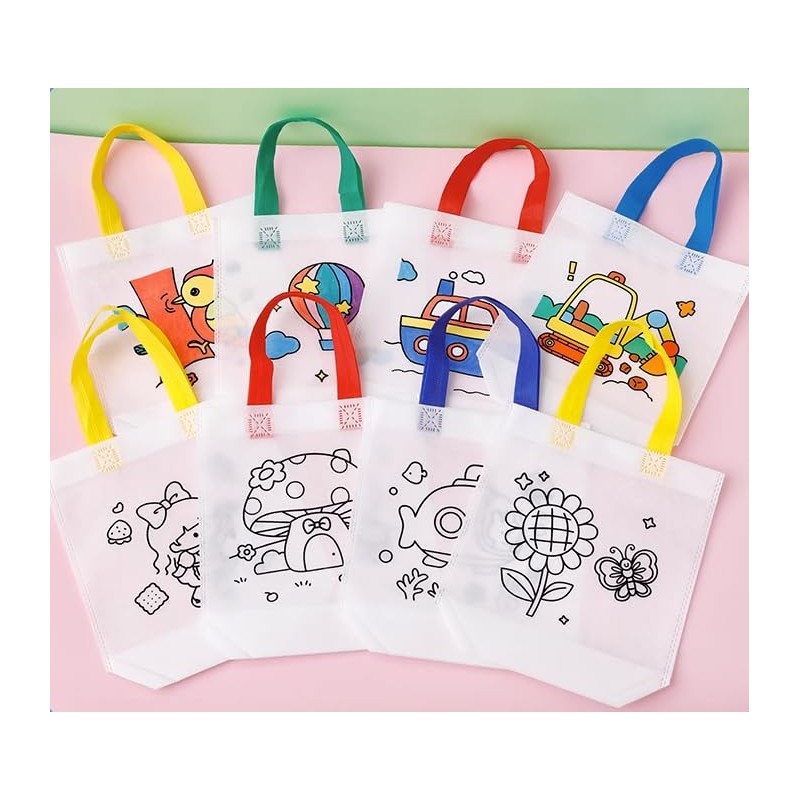 20 PCS Bolsas Ecológicas Reutilizables para Colorear, Carnaval, Con Bolsas